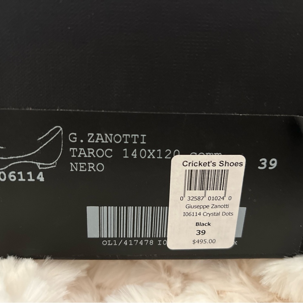 Giuseppe Zanotti black velvet crystal dots ballet flats